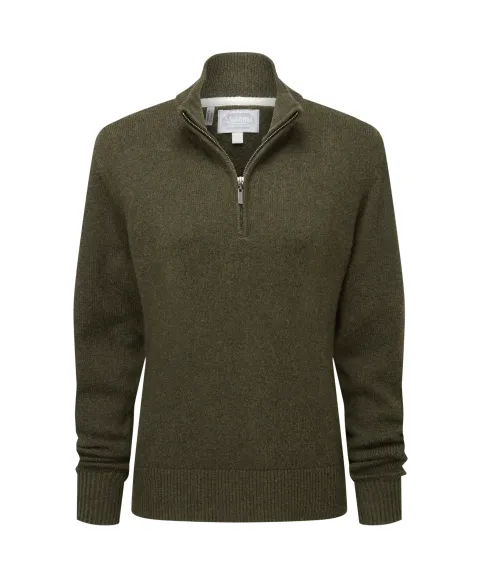 Schöffel Country Thoralby Quarter Zip Jumper - Loden