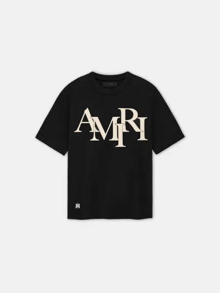 STAGGERED TEE - Black