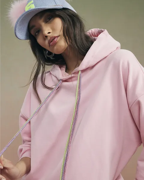 River Island Year Zero Embellished Cord Hoodie