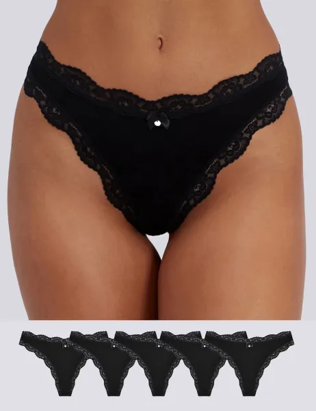 Boux Avenue 5pk Tatiana Thongs
