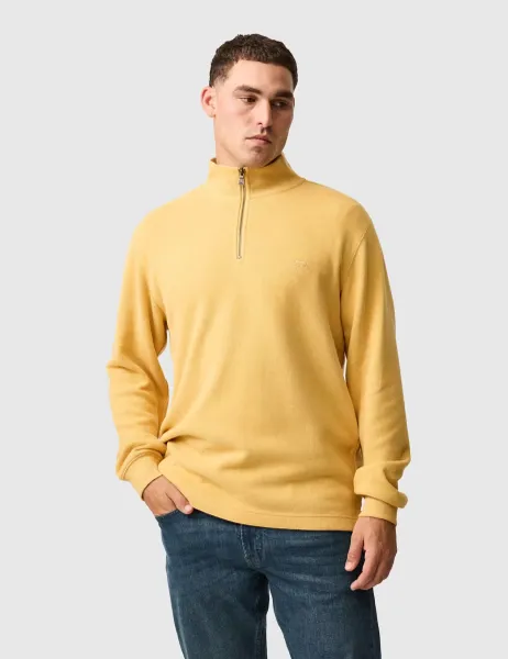 Rodd & Gunn Alton Ave Pure Cotton Half Zip Sweatshirt Bronze