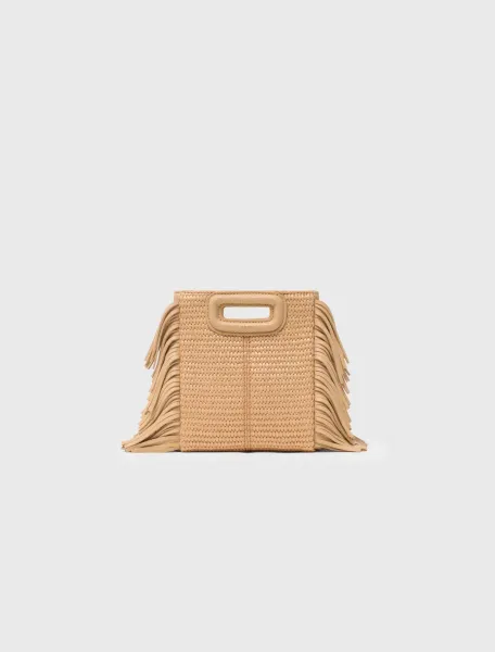 Raffia effect M Mini bag