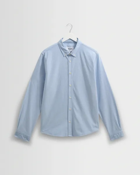 Caspian - Pale Blue Cotton Oxford Shirt