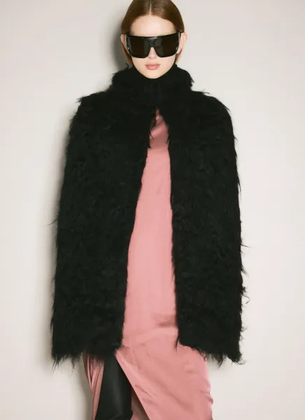 Wool-And-Silk-Blend Cape