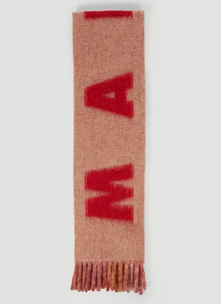 Maxi-Logo Mohair And Wool Scarf