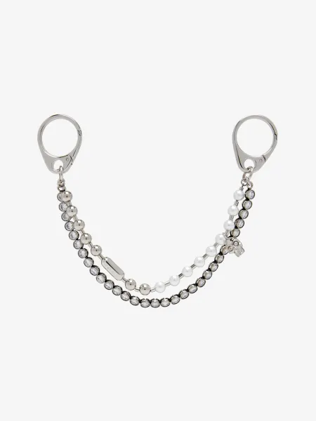 Pearl & Crystal Double Chain Charm
