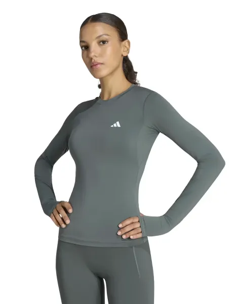 Adidas PrimeLift Essentials Workout Contour Top Dark Green
