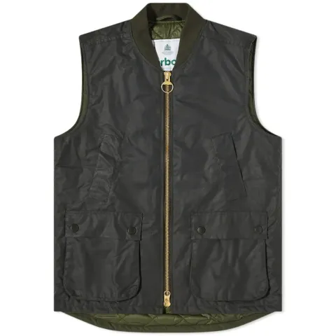 Rib Collar Westmorland Wax Vest - White Label