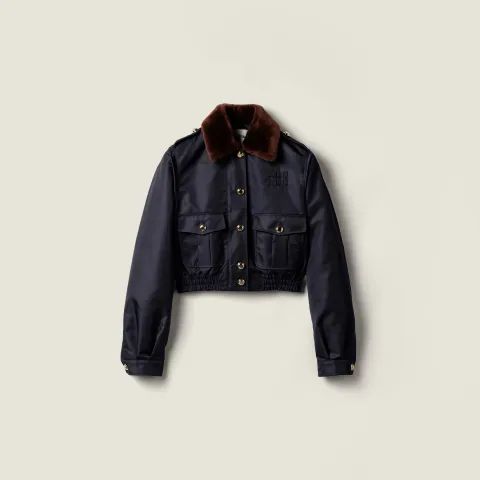 Technical gazar blouson jacket