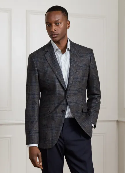 Wool-Cashmere Check Blazer - Woven in Italy