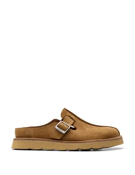 Clarks Suede Slip-On Shoes Tan