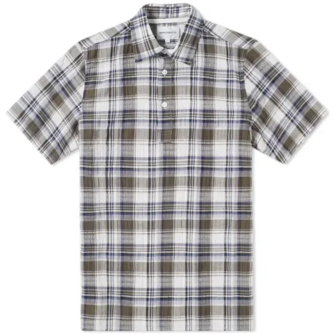 Short Sleeve Theo Textured Check Shirt