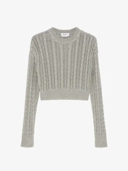 Metallic Cable Knit Jumper
