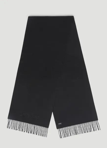 Logo Embroidery Cashmere Scarf