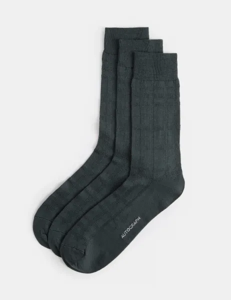 Autograph 3pk Autograph Merino Wool Socks Anthracite