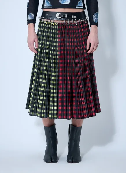 Split Carabiner Midi Skirt