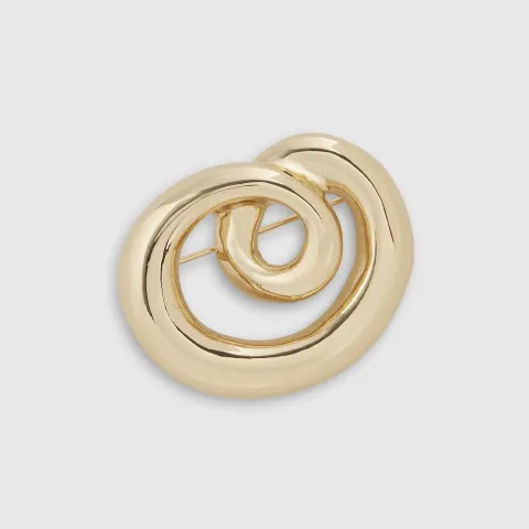 River Island Gold Swirl Brooch