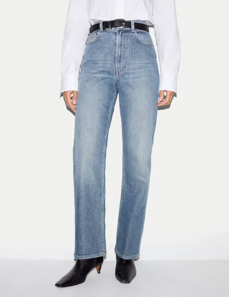 Jigsaw High Waisted Slim Fit Jeans Mid Blue
