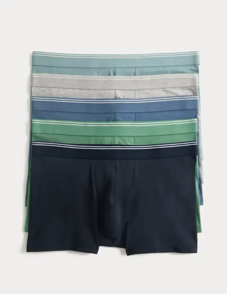 Marks & Spencer 5 Pack Cotton Stretch Striped Hipsters Multi