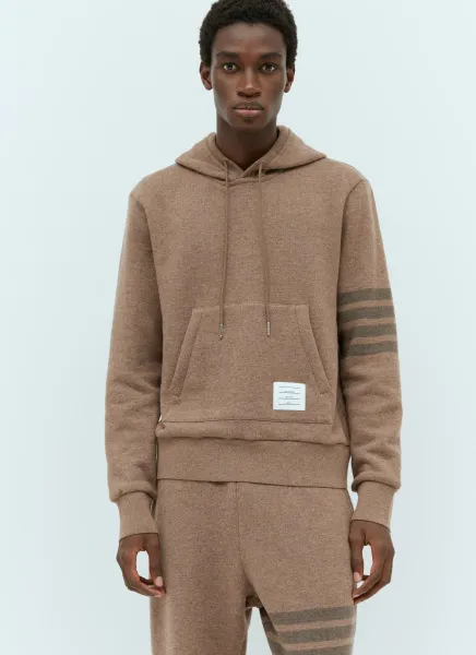 Four Bar Wool Hooded Sweatshirt