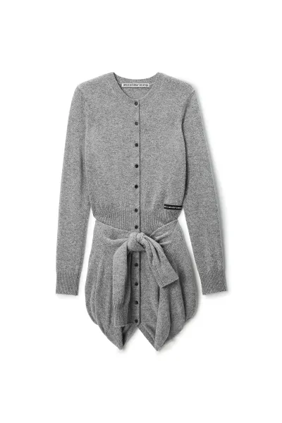 TIE-WAIST CARDIGAN DRESS
