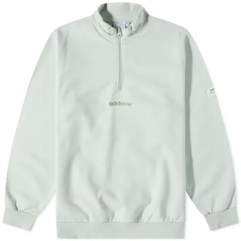 Trefoil Linear Quarter-Zip Sweat