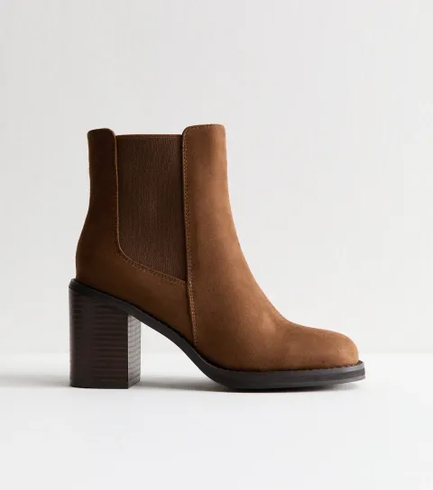 Women's Tan Faux Suede Chelsea Ankle Boots