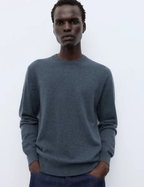 Autograph Pure Cashmere Crew Neck Jumper Nightshade