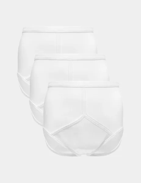 Marks & Spencer 3 Pack Pure Cotton StayNew High Waist Briefs White
