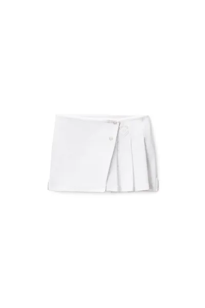 Pleated Wrap Mini Skirt