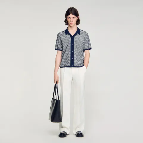 Square Cross jacquard shirt