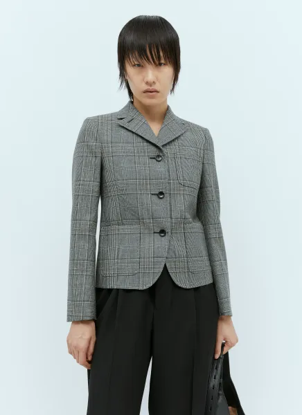 Prince Of Wales Wool Blazer