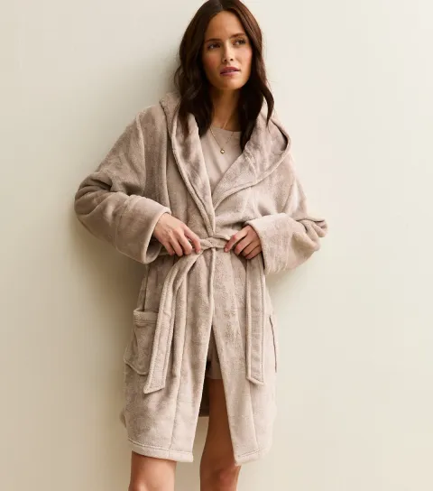 Women's Mink Borg Texture Robe