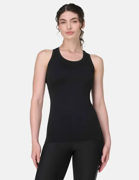 Sweaty Betty Athlete Workout Crew Neck Seamless Vest Top Black