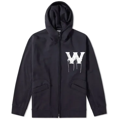 Zip Through W Logo Hoody
