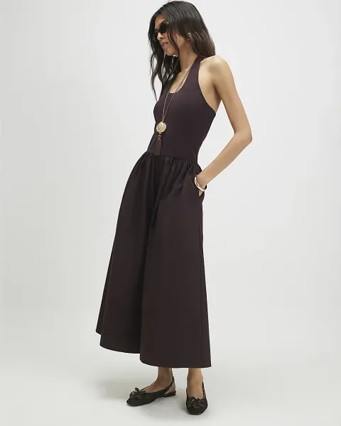 River Island Halter Neck Maxi Dress