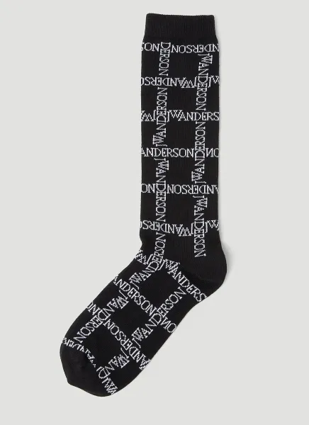 Logo Grid Long Socks