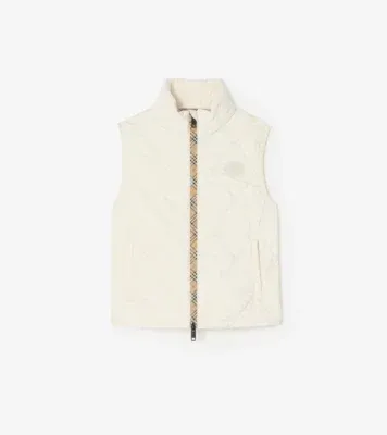 Packable Quilted Nylon Cheswick Gilet in Tundra white