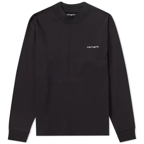 Long Sleeve High Neck Script Tee
