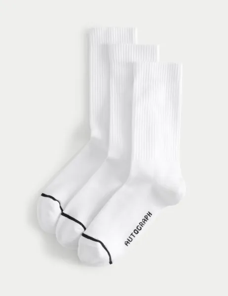 Autograph 3 Pack Pima Cotton Rich Socks White