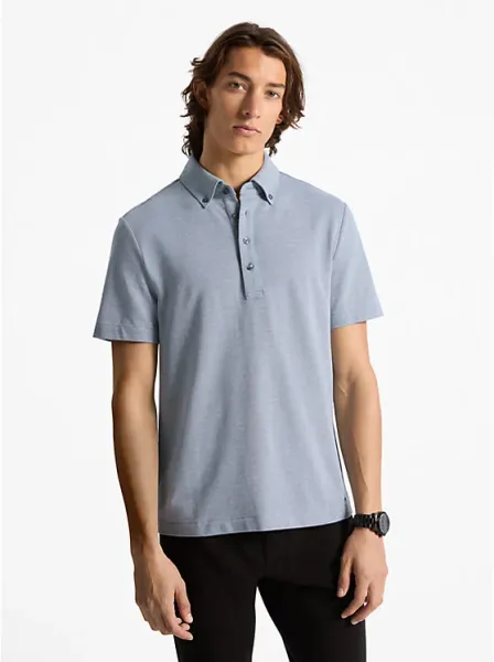 Cotton Blend Piqué Oxford Shirt
