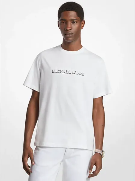 Logo Embossed Cotton Jersey T-Shirt
