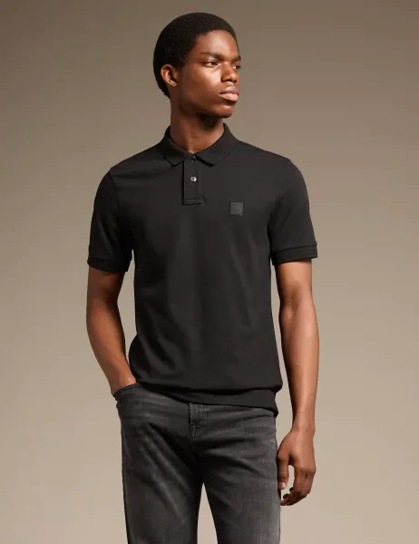 Boss Passenger Cotton Rich Pique Polo Shirt Black
