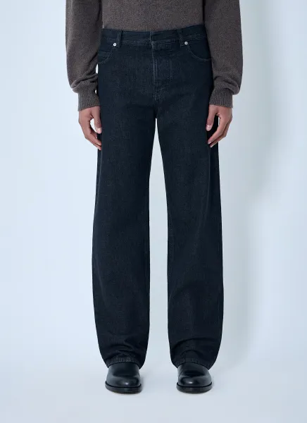 Straight-Leg Denim Jeans