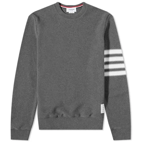 Chunky 4 Bar Cotton Crew Knit