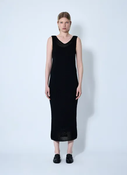 Valois Crochet Midi Dress
