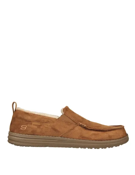 Skechers Melson Willmore Moccasin Slippers Tan