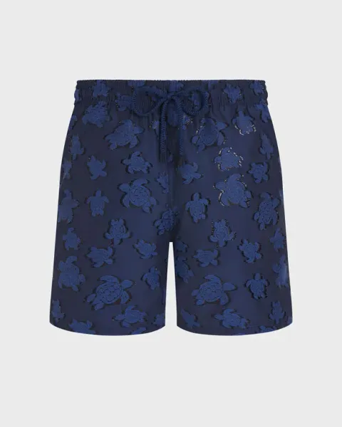 Vilebrequin Men Swim Shorts Ronde Des Tortues Jacquard