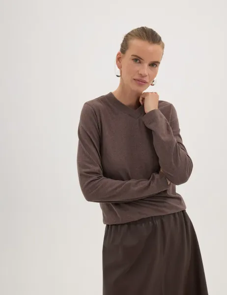 HUSH Pure Cotton V-Neck Top