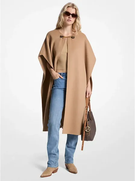Double Face Wool Blend Cape